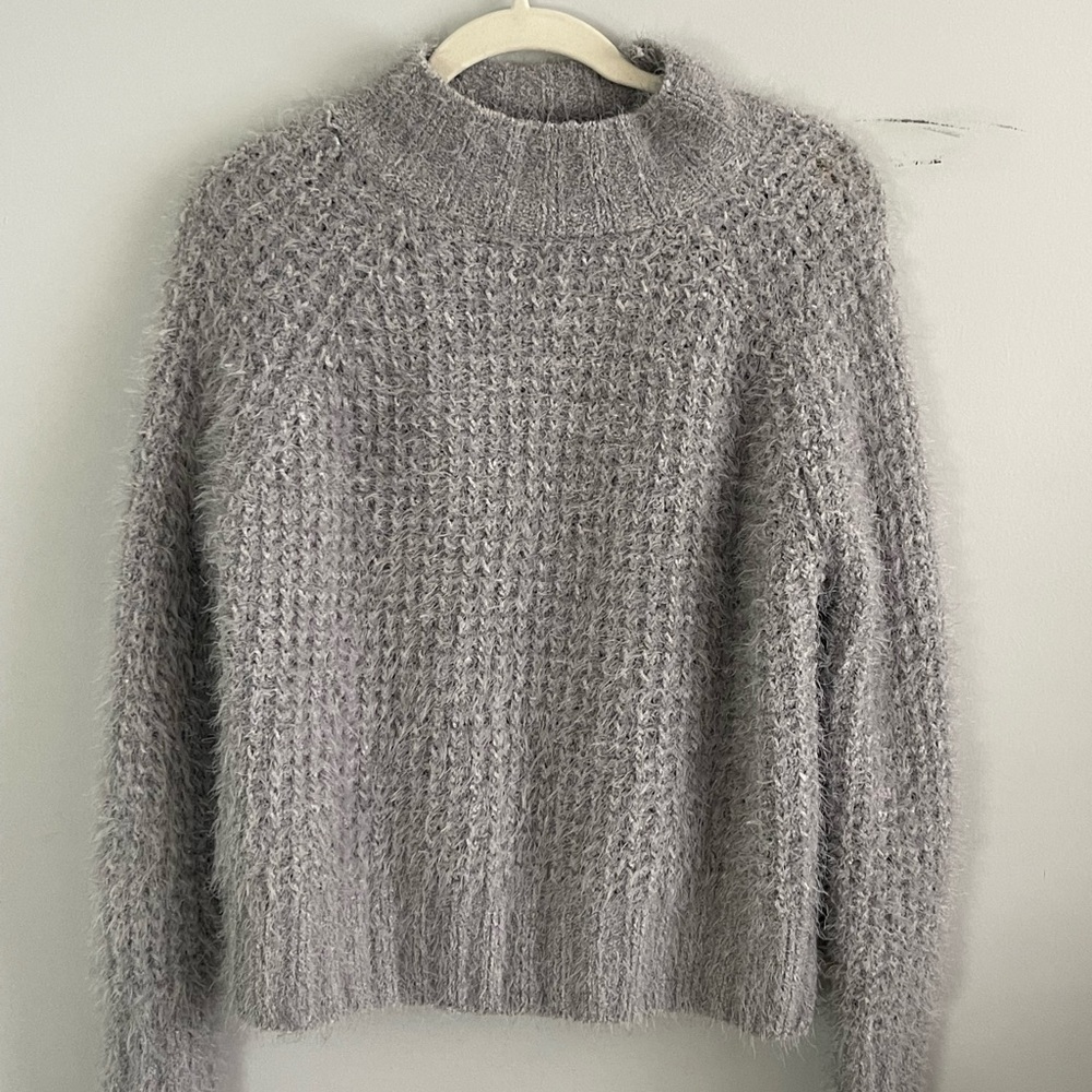 SO Soft Gray Turtleneck Sweater